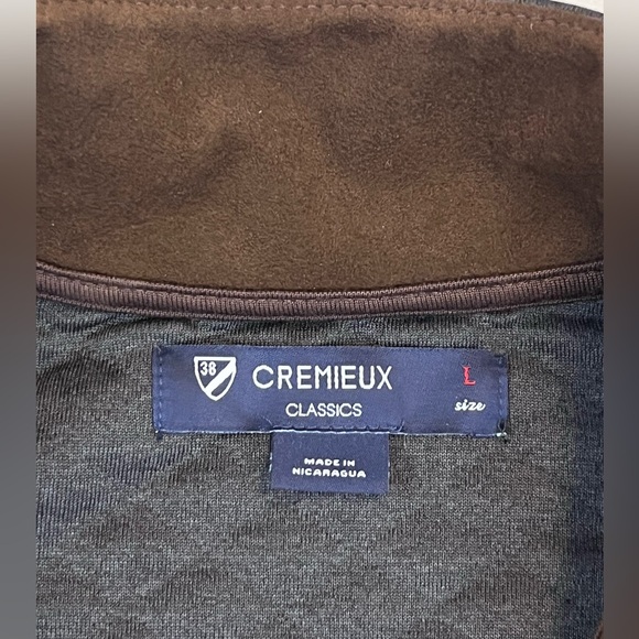 Cremieux Men’s 1/4 Zip Quilted Dark Gray Pullover. Large. - Picture 5 of 9